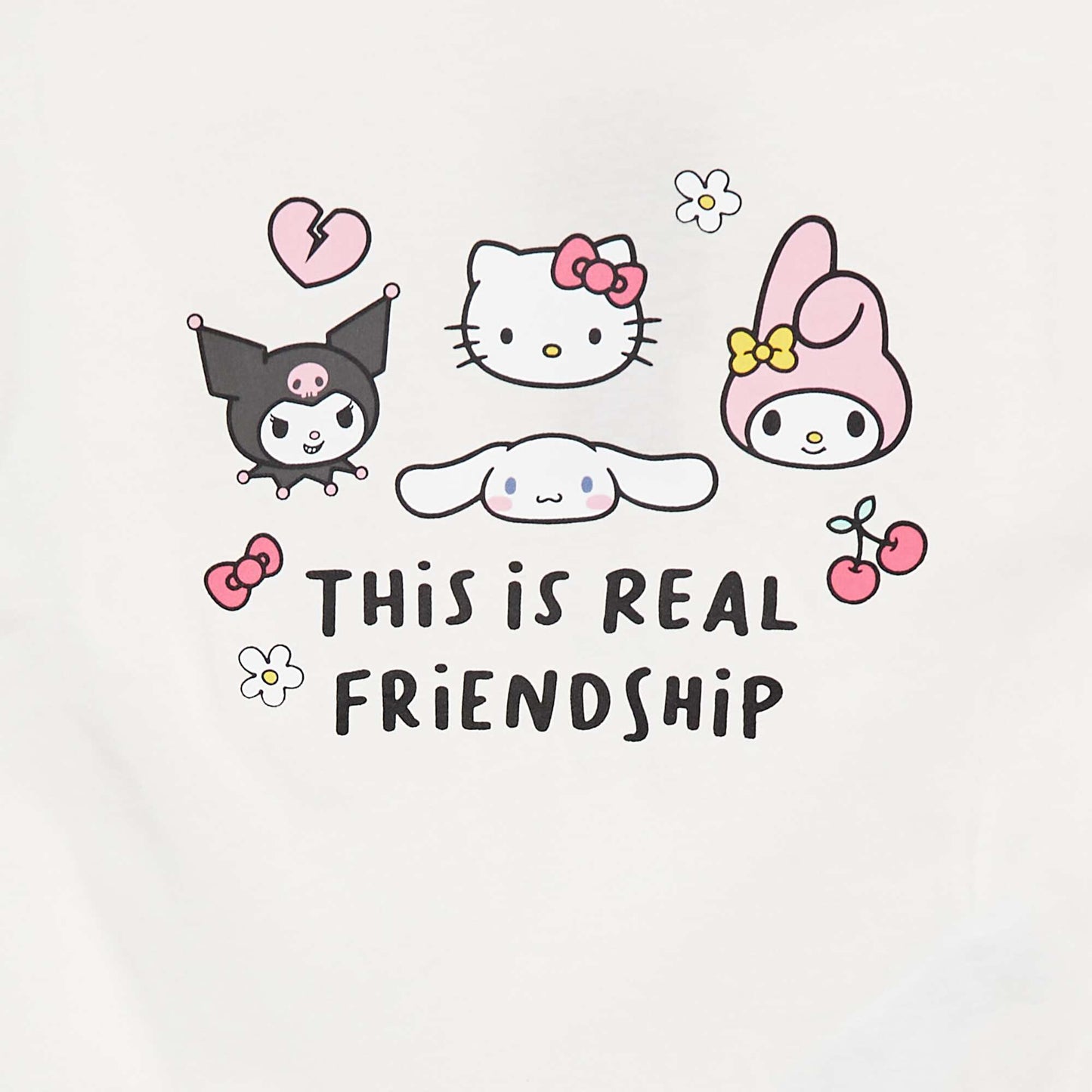 Ensemble court t-shirt + short 'Hello Kitty' - 2 pièces VIOLET