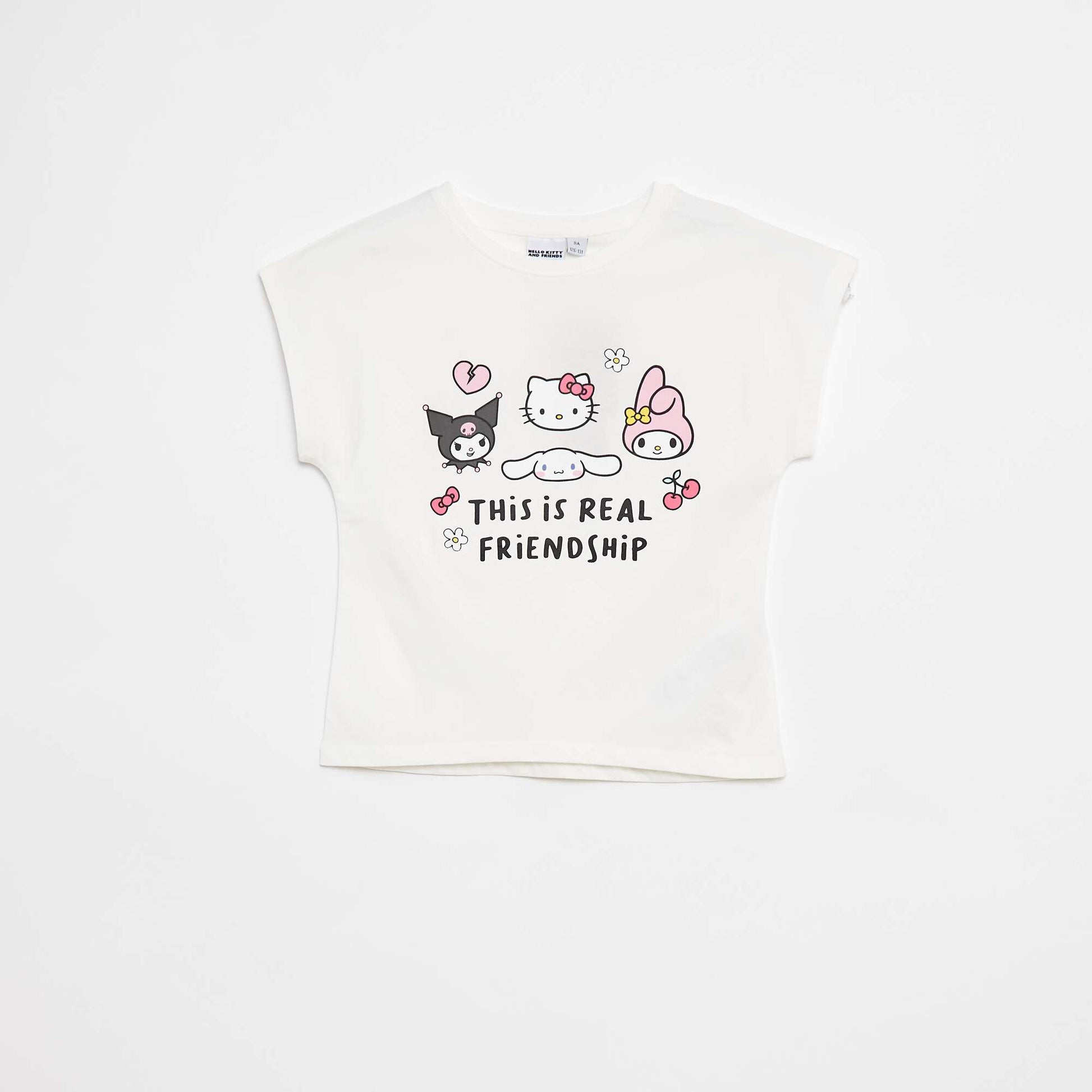 Ensemble court t-shirt + short 'Hello Kitty' - 2 pièces VIOLET
