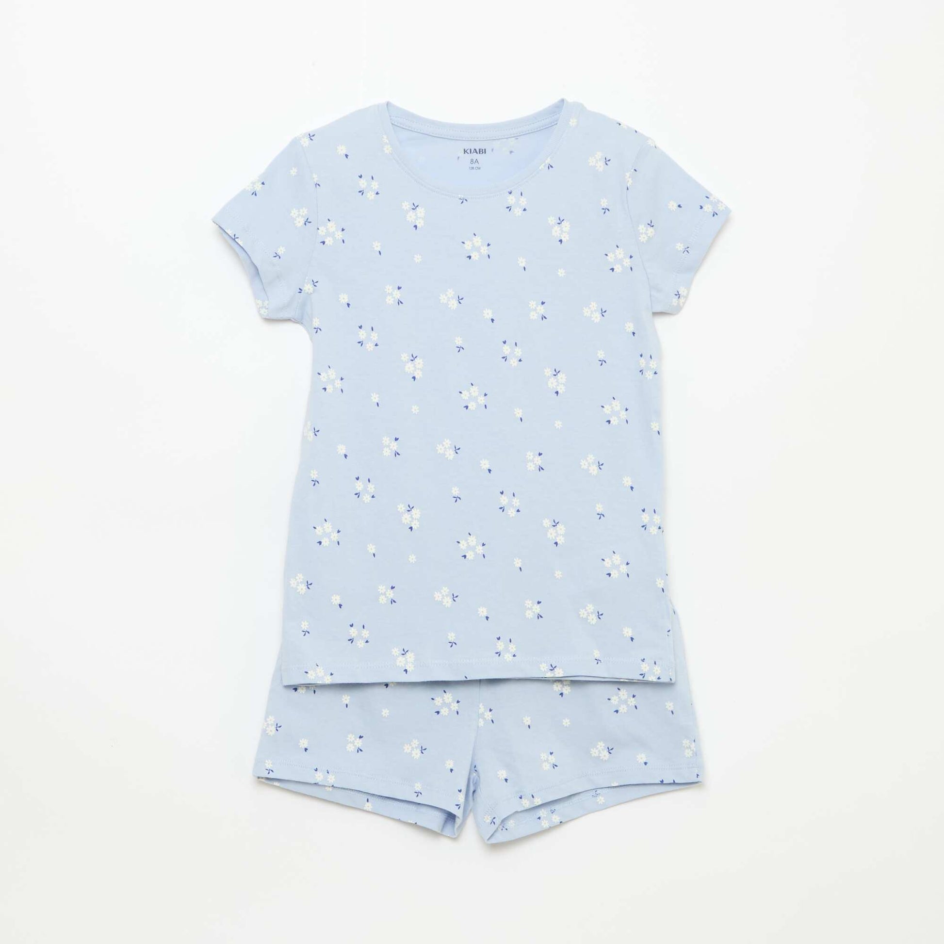 Pyjama court imprimé - 2 pièces BLEU