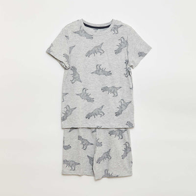 Ensemble pyjama court short + t-shirt - 2 pièces VERT