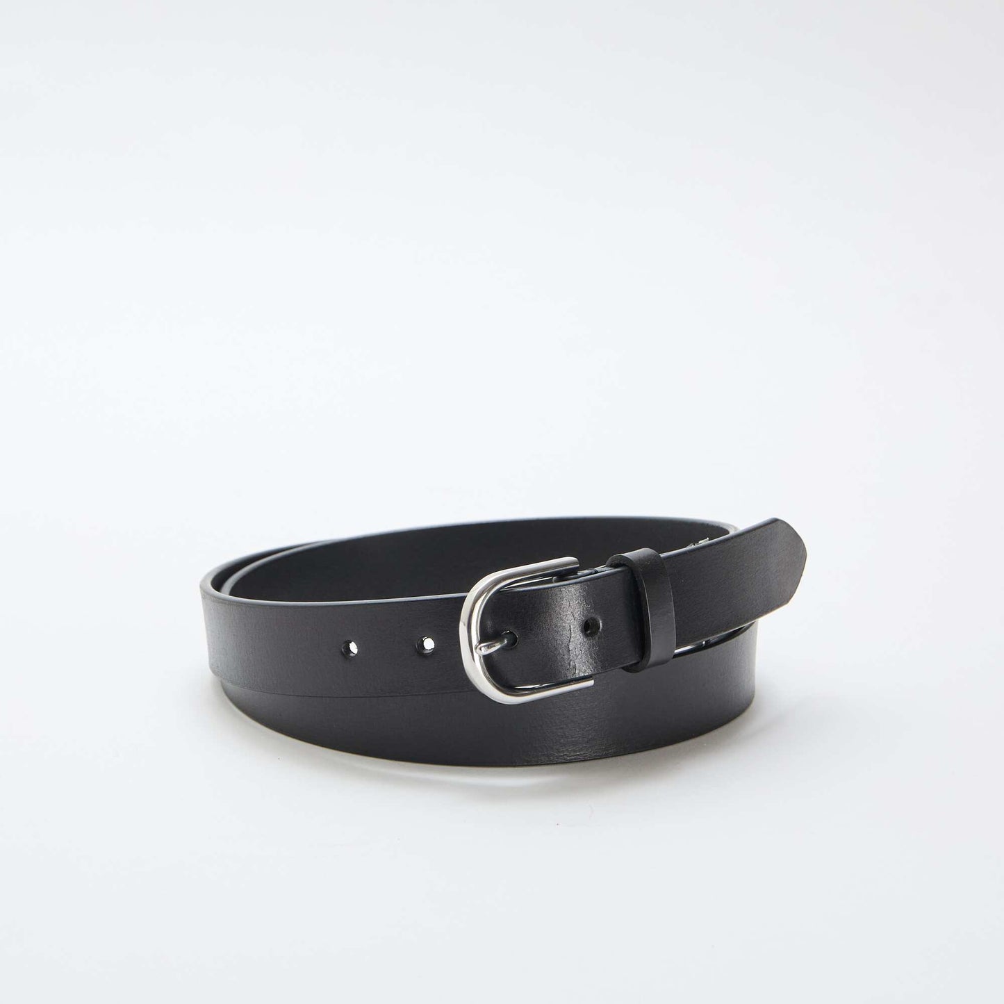 Ceinture grande taille en cuir NOIR