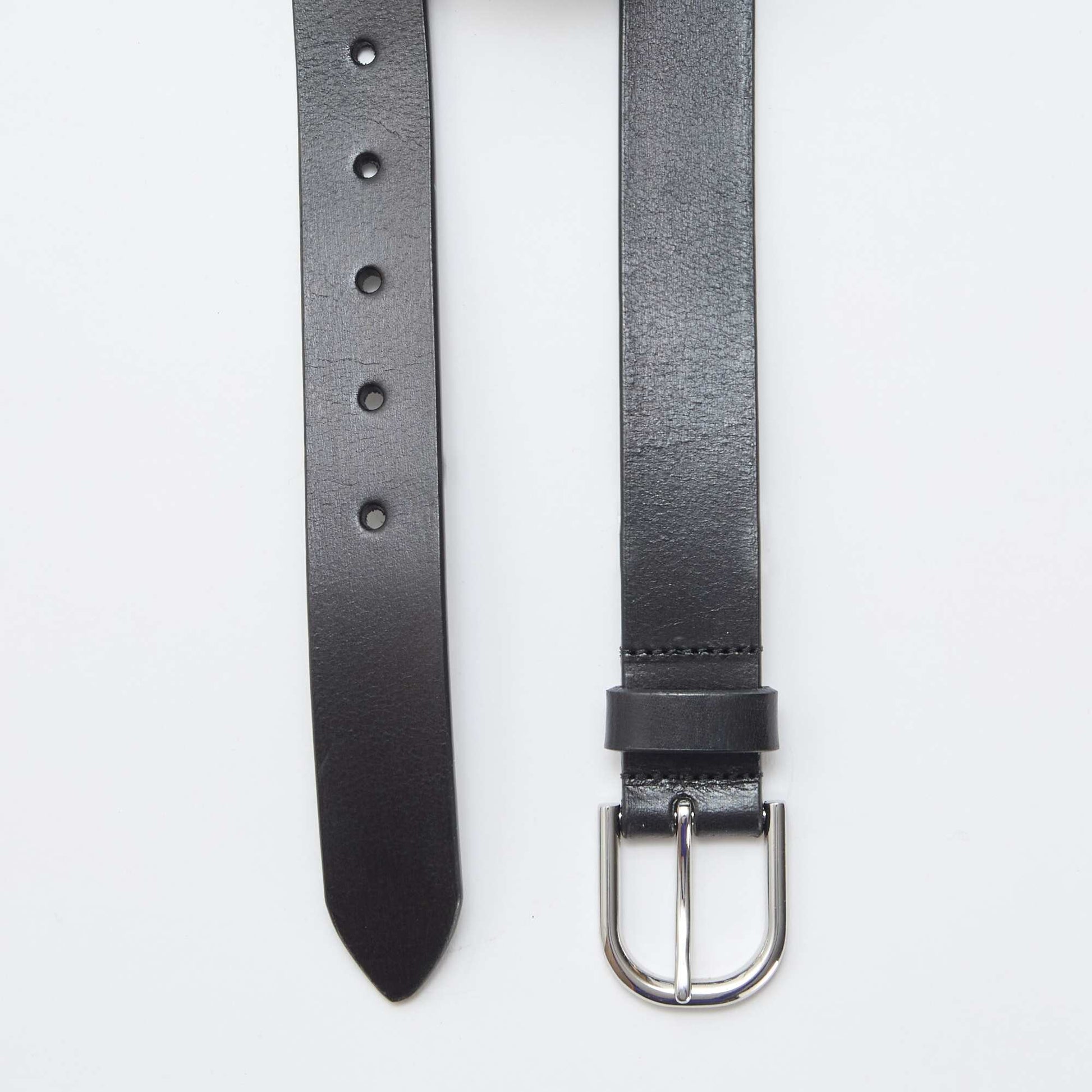Ceinture grande taille en cuir NOIR