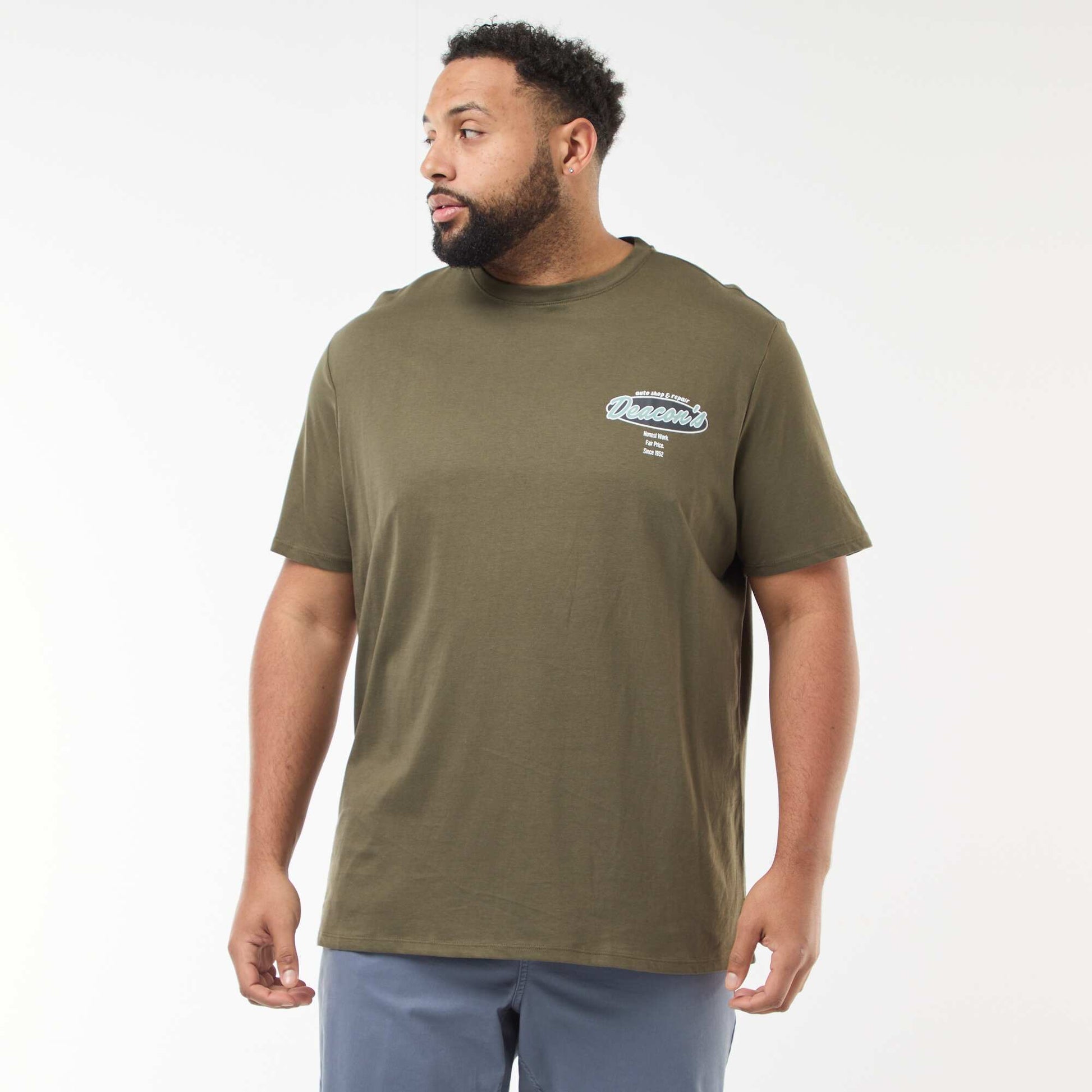 T-shirt imprimé à manches courtes KAKI