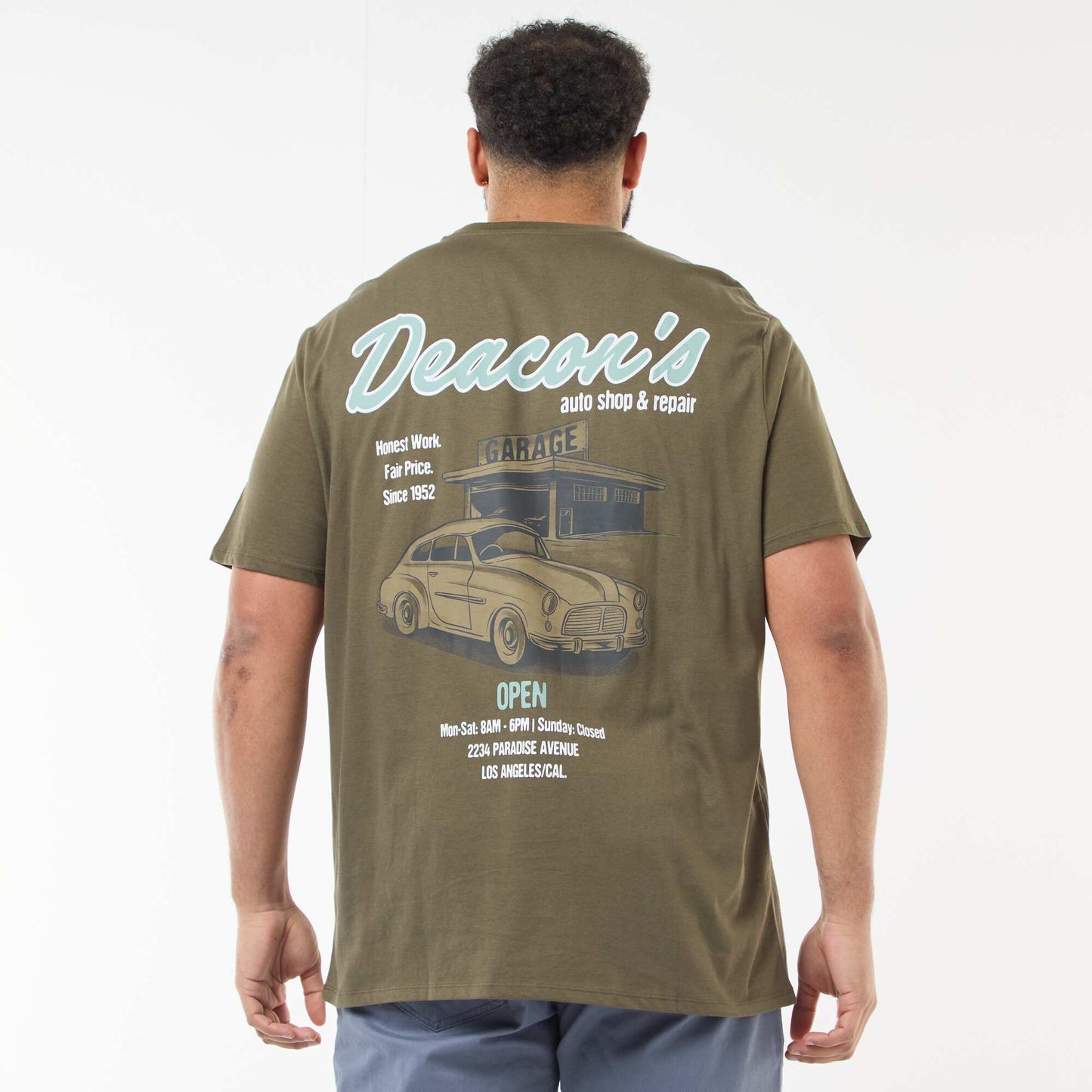 T-shirt imprimé à manches courtes KAKI