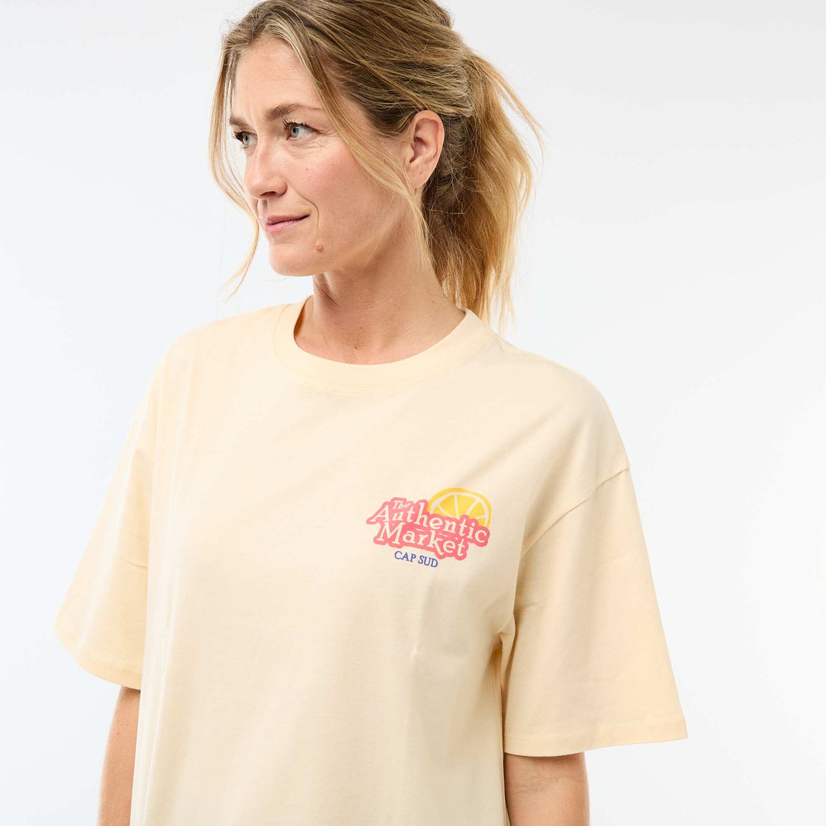 Tee-shirt oversize à message JAUNE