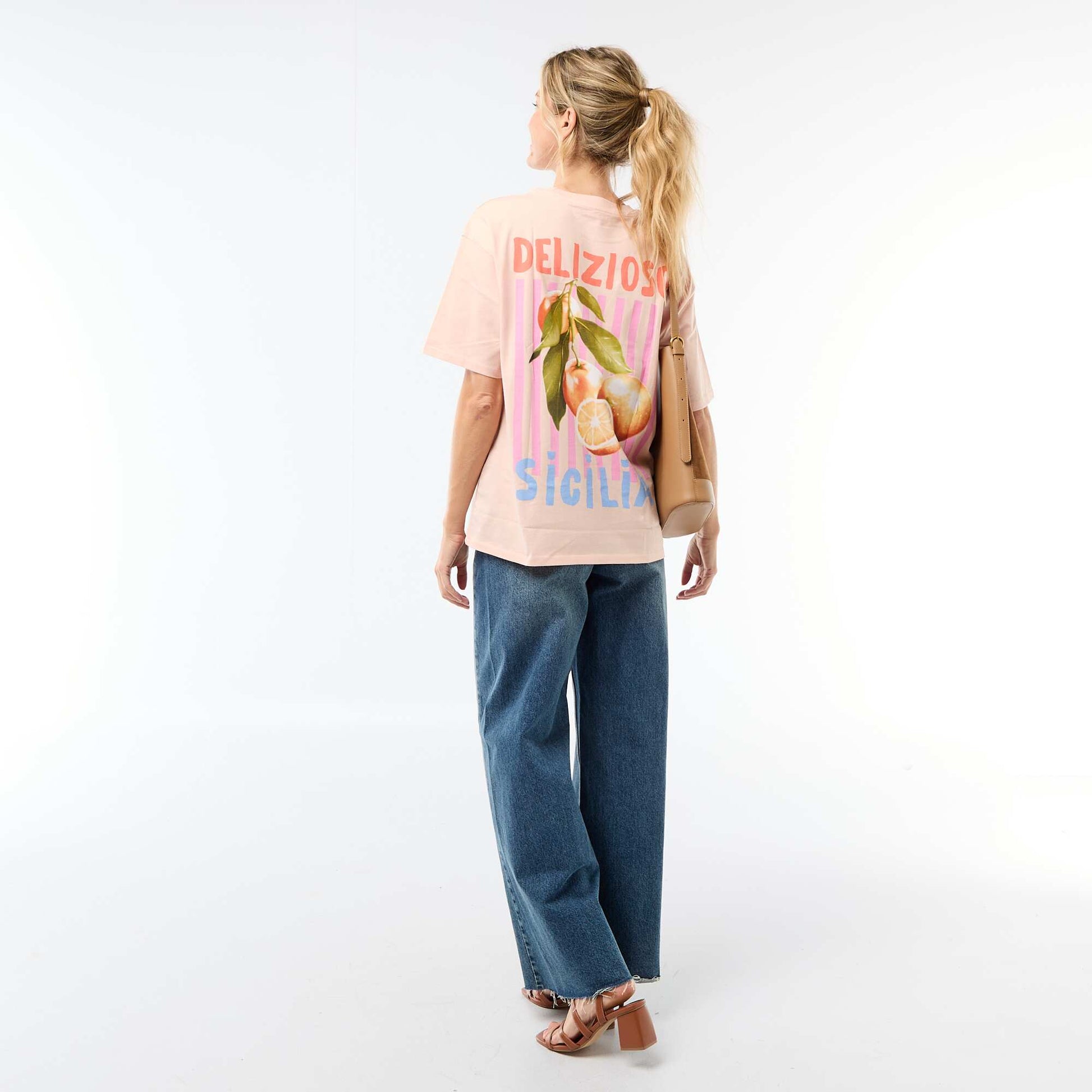 Tee-shirt oversize à message BLANC