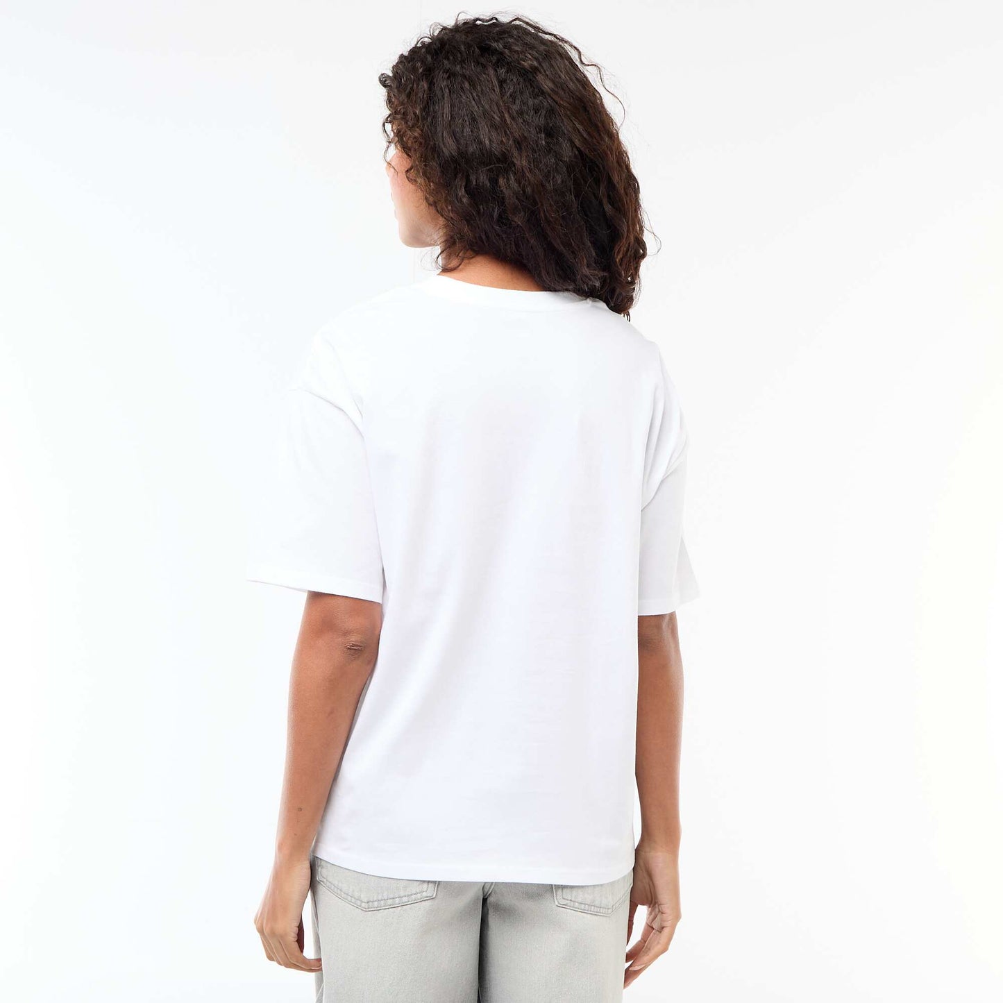Tee-shirt oversize à message BLANC