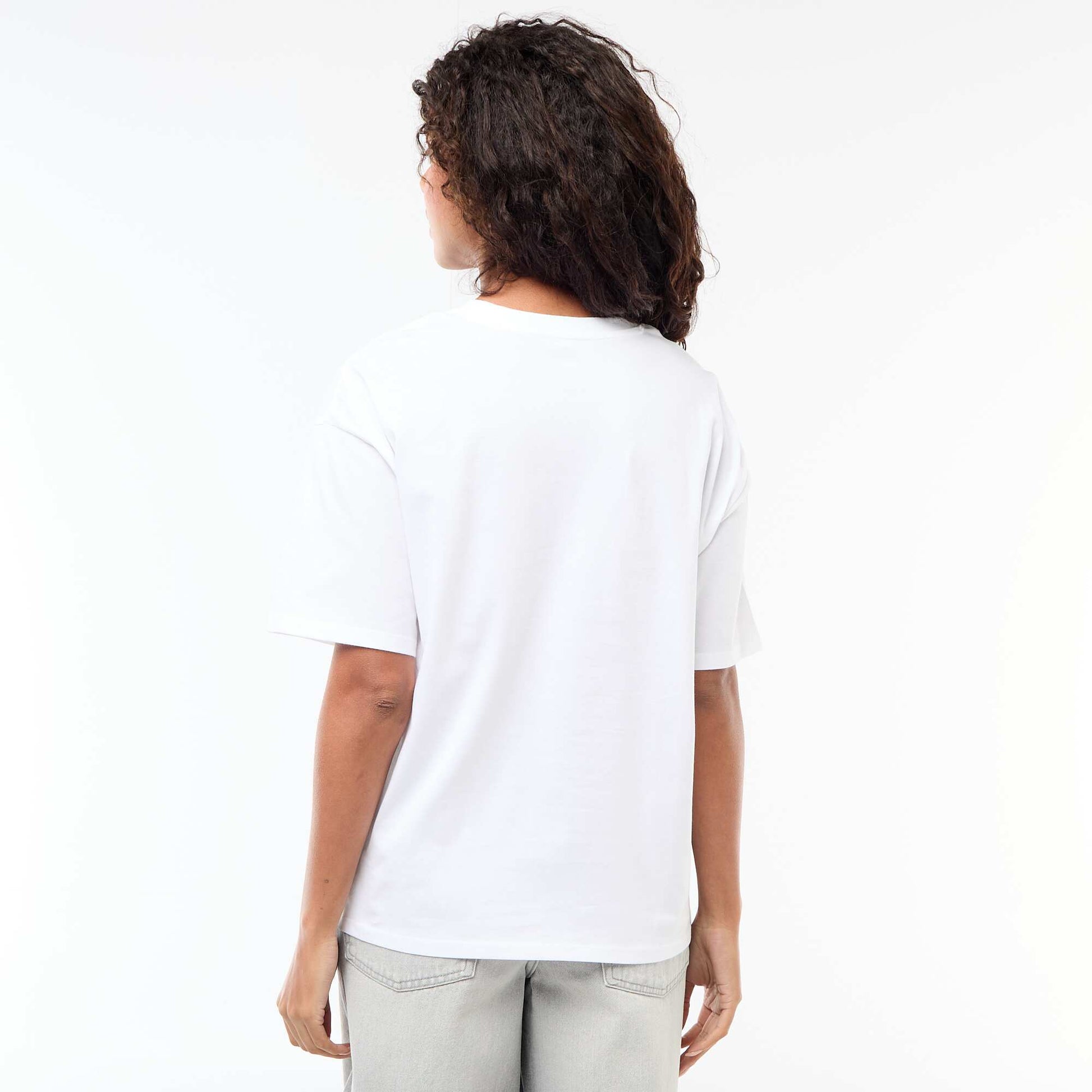 Tee-shirt oversize à message BLANC
