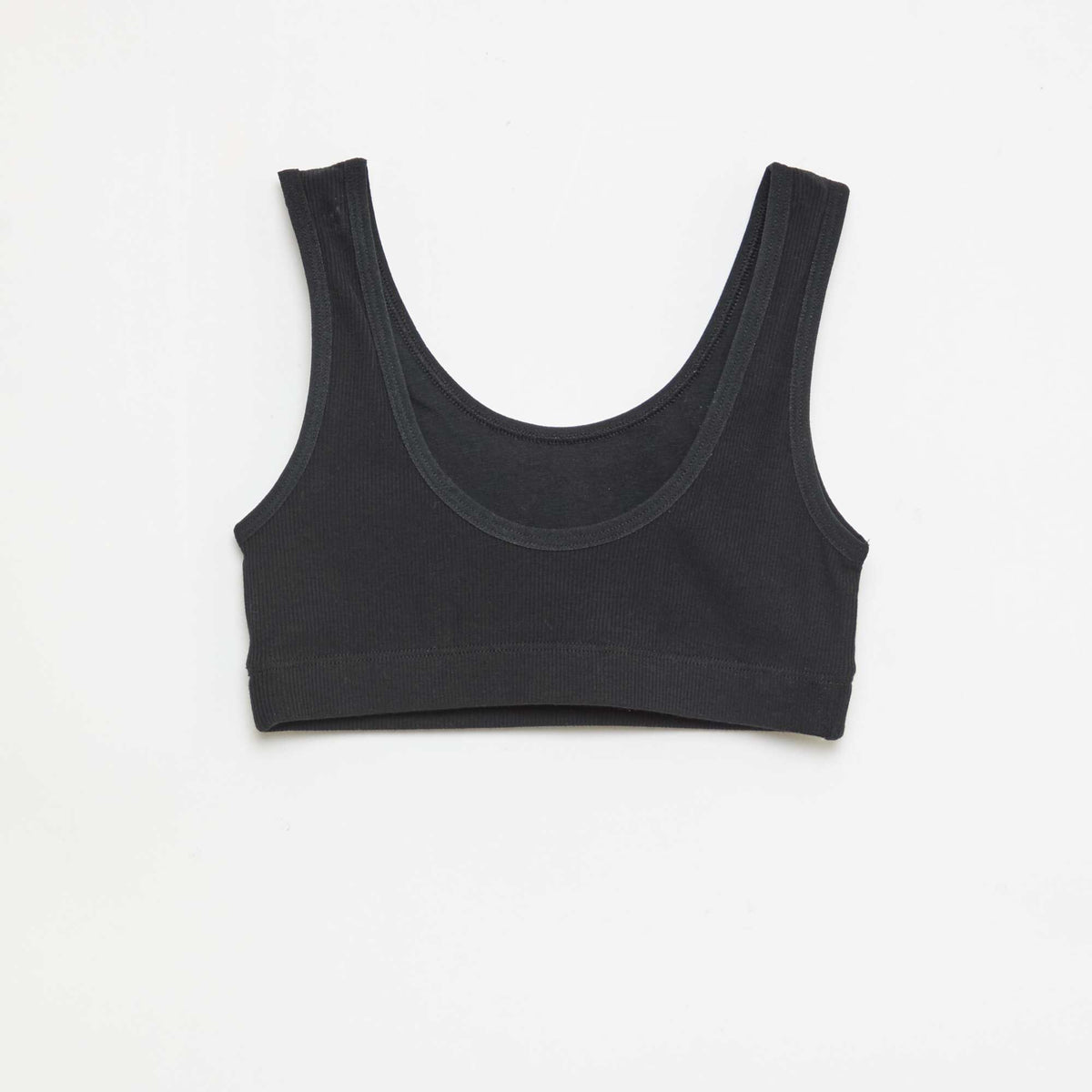 Lot de brassière en maille côtelée NOIR