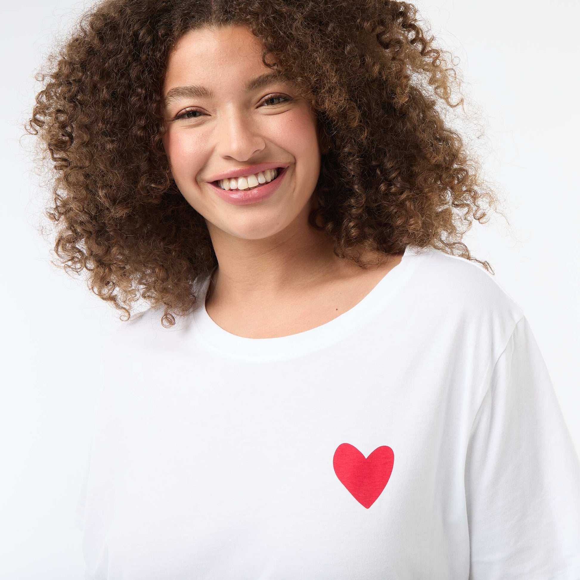 Tee-shirt coupe oversize à manches courtes BLANC