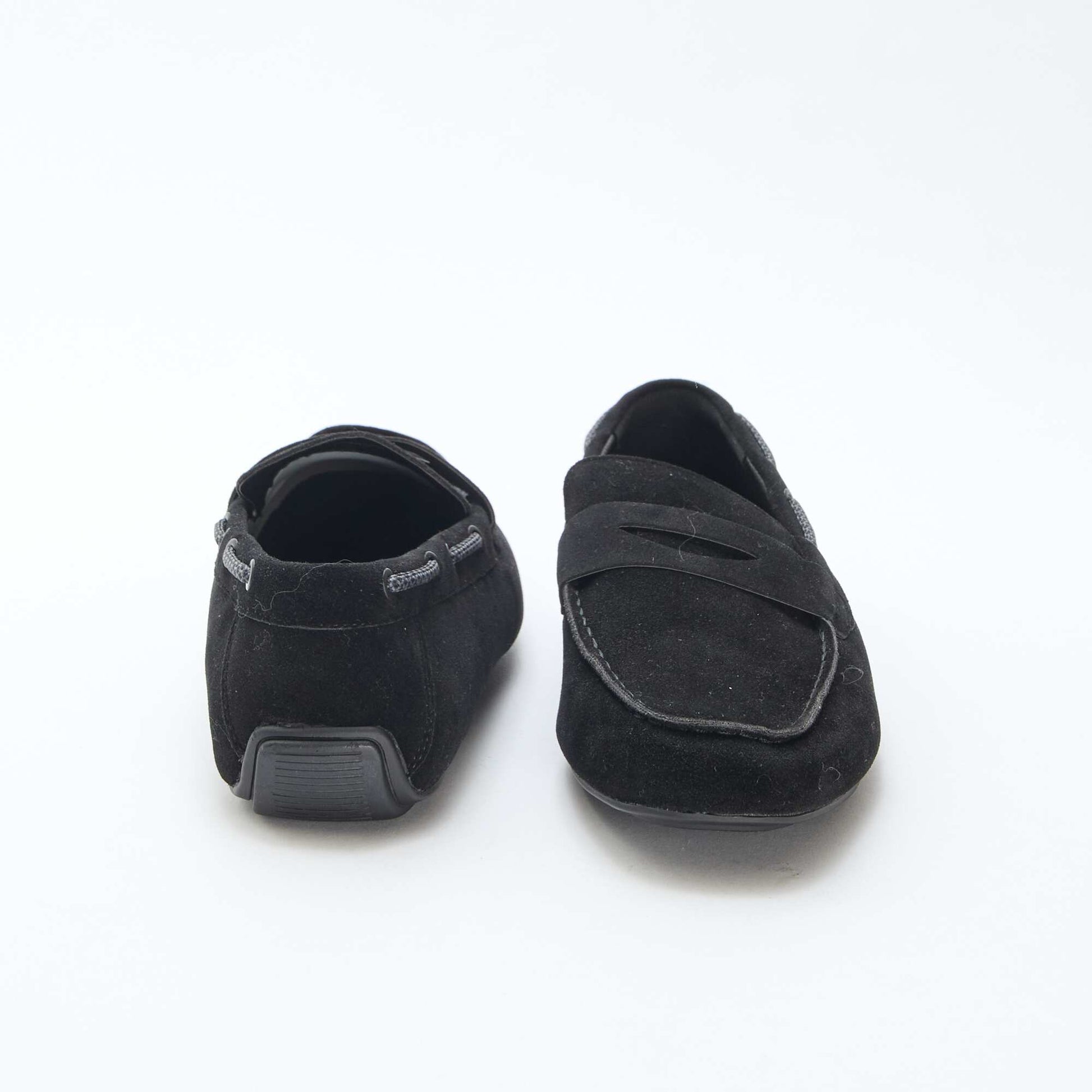 Mocassins bateau en suédine unie NOIR