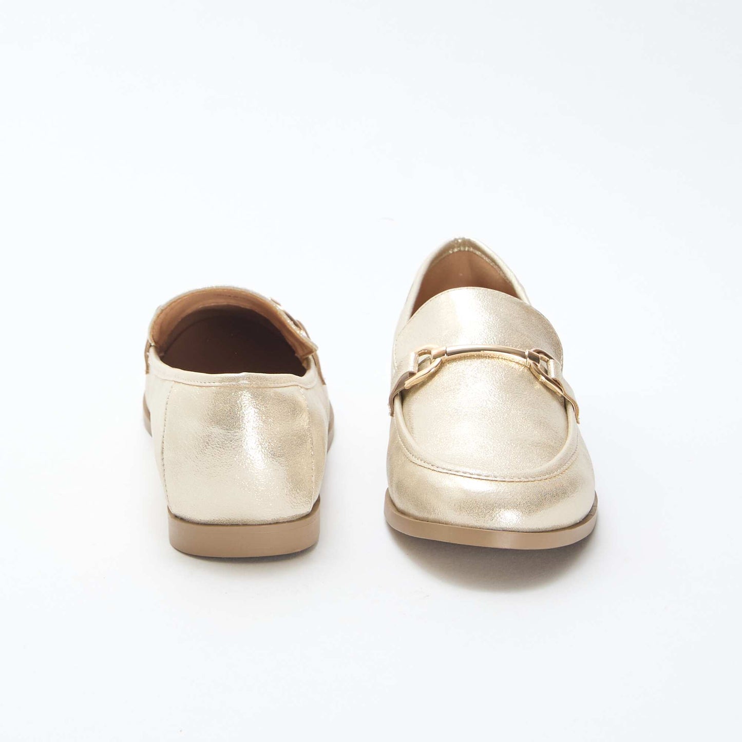 Mocassins argentées et pailletées JAUNE
