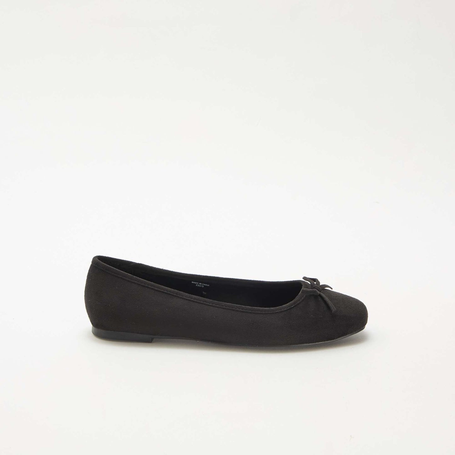 Ballerines unies en suédine NOIR