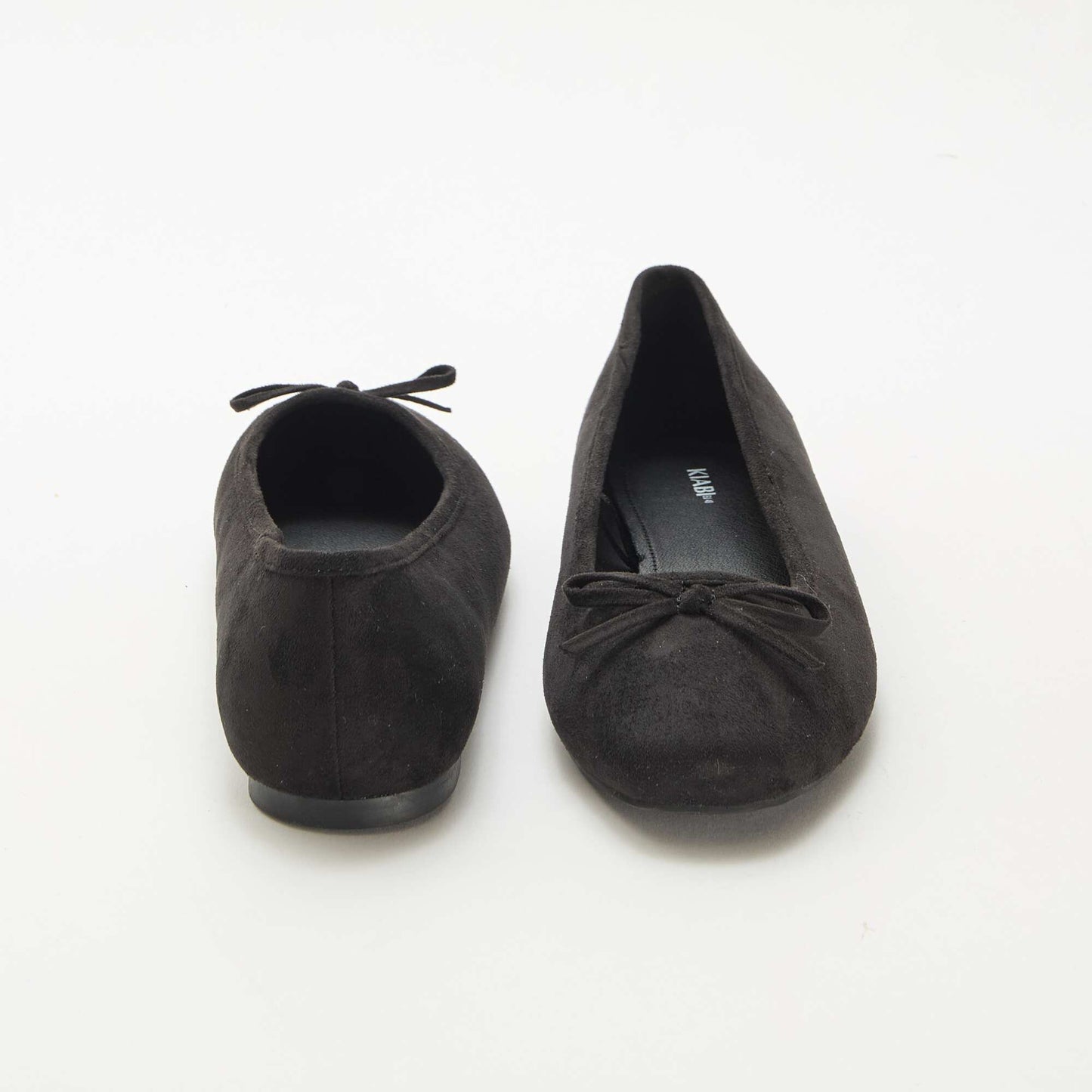 Ballerines unies en suédine NOIR