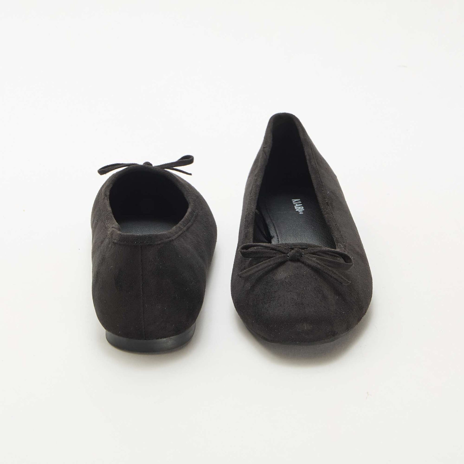 Ballerines unies en suédine NOIR