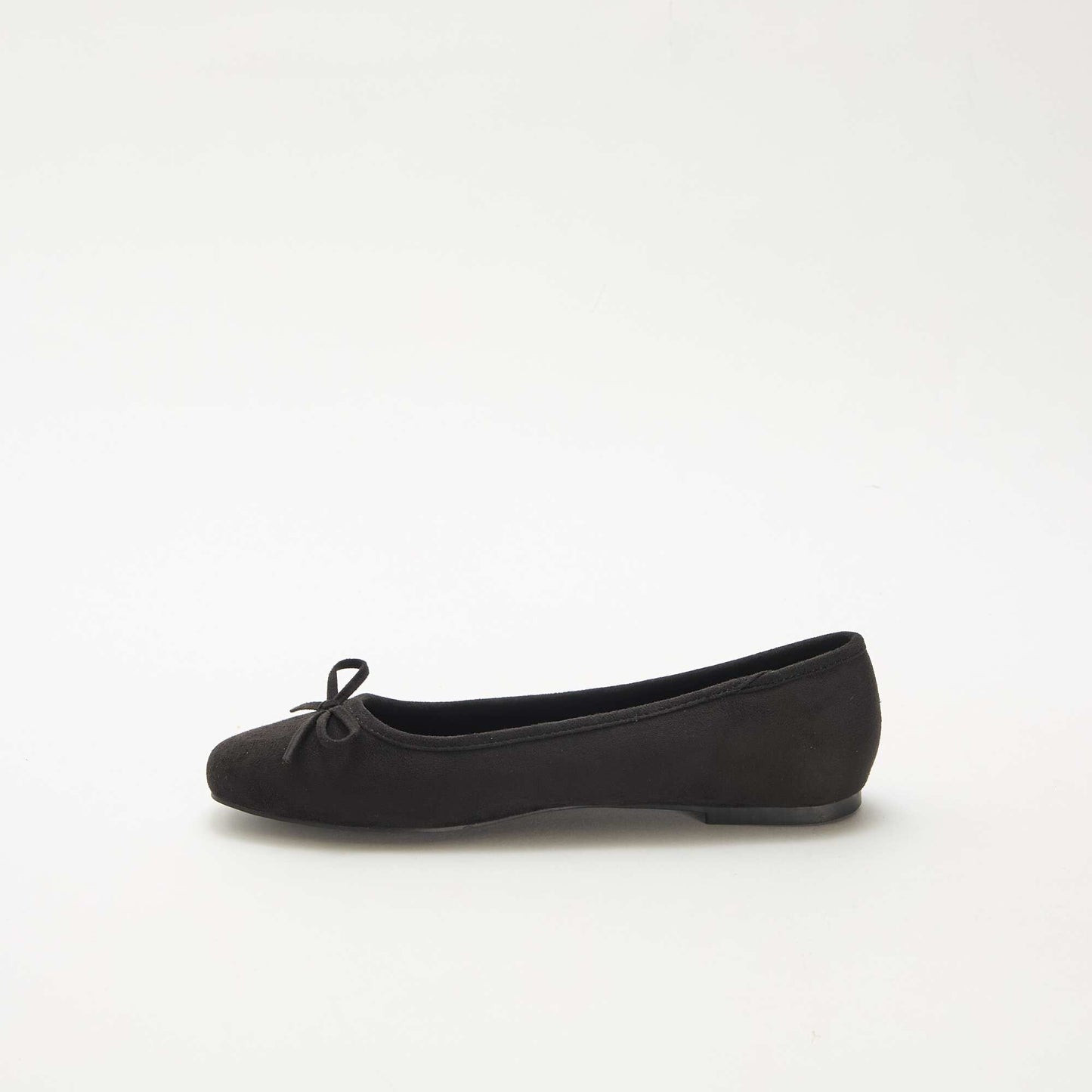 Ballerines unies en suédine NOIR
