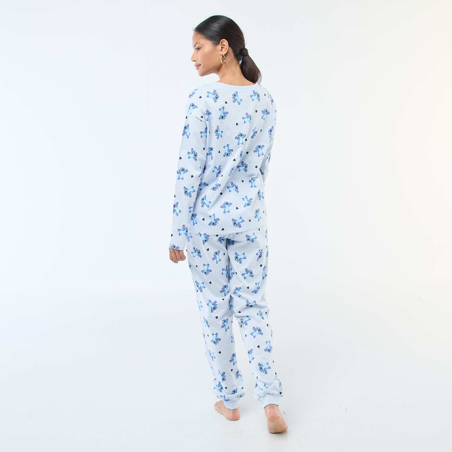 Pyjama 2 pièces imprimé 'Stitch' BLEU