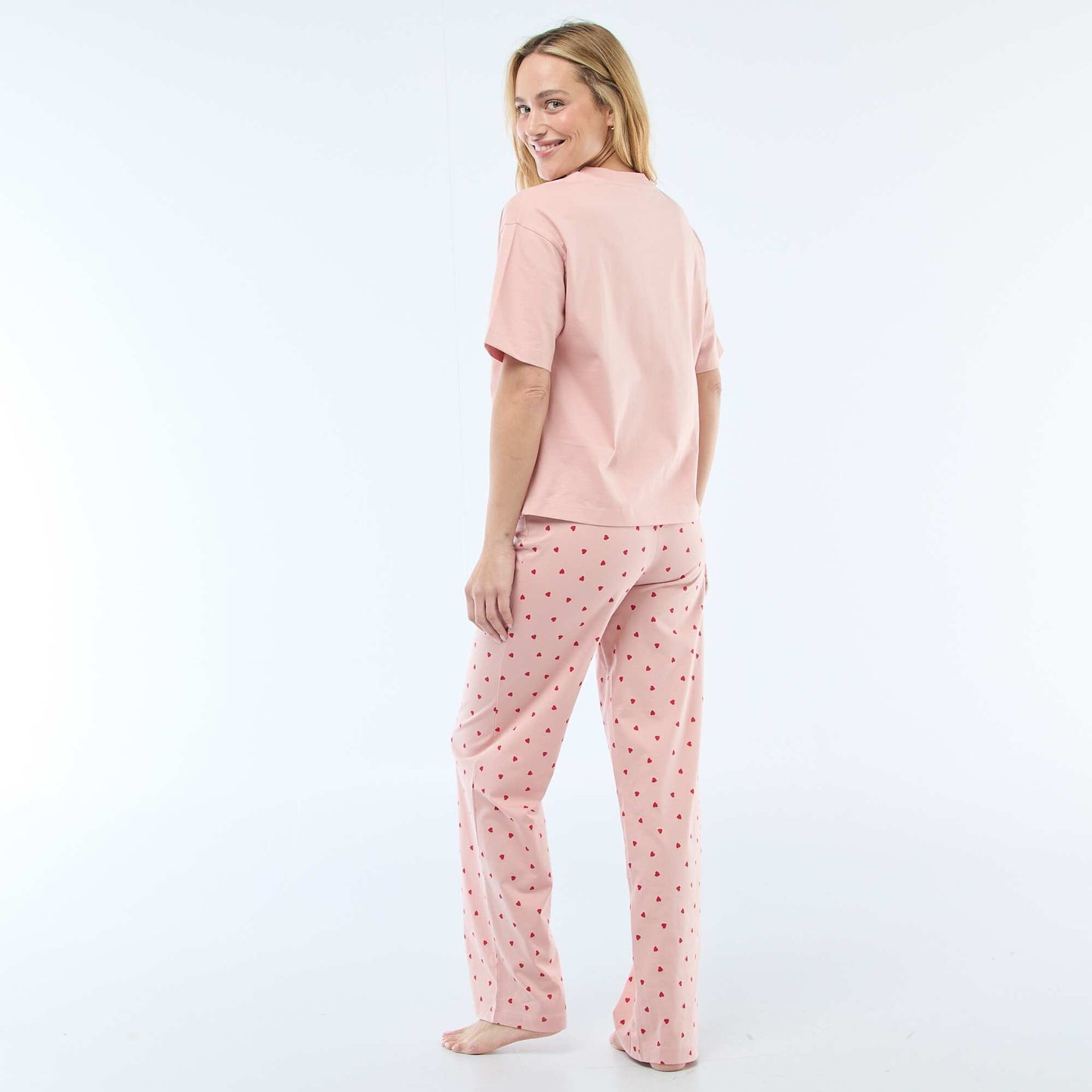 Pyjama 2 pièces imprimé 'Marie' ROSE