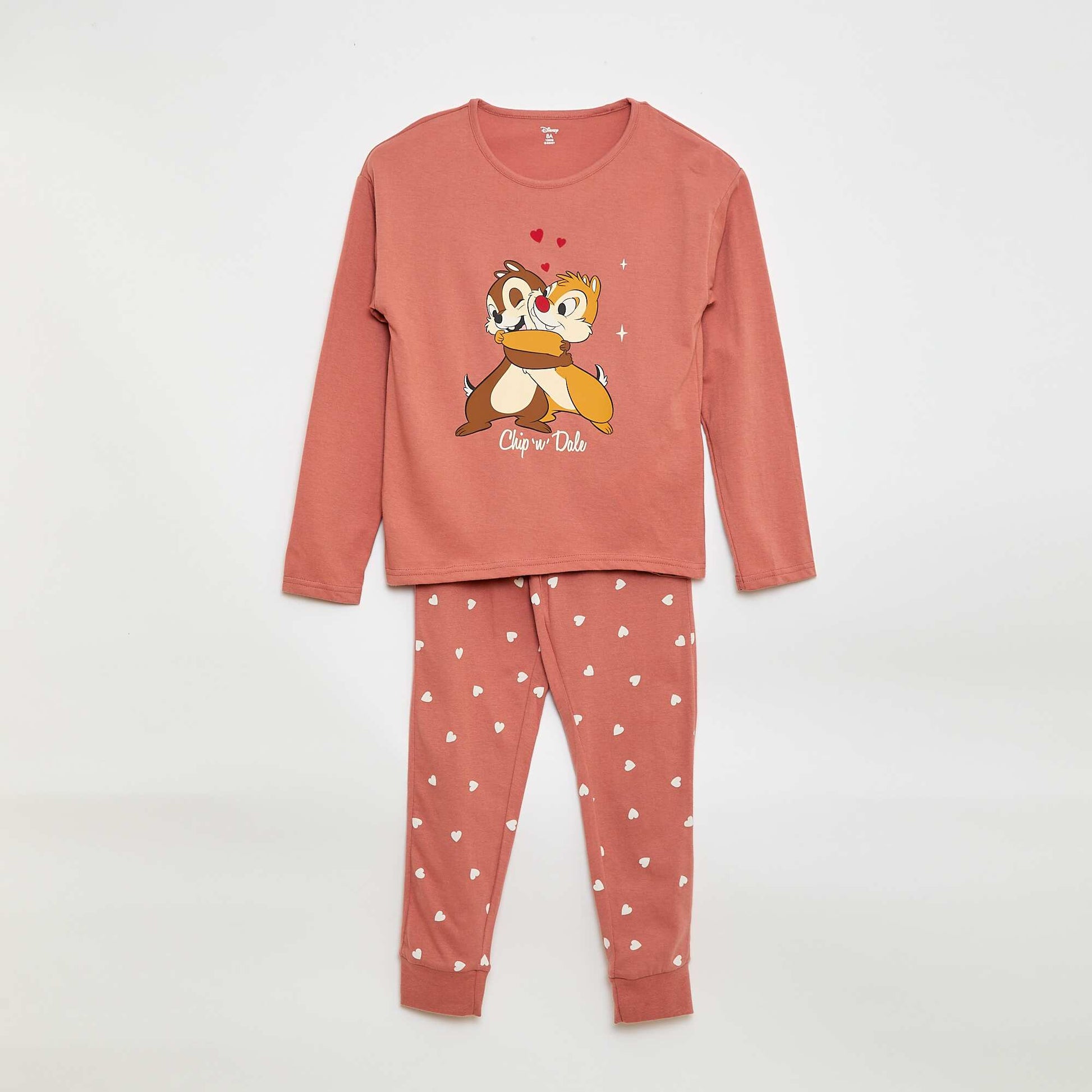 Ensemble pyjama 'Tic Tac' 'Disney' - 2 pièces ROSE