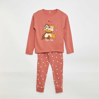 Ensemble pyjama 'Tic Tac' 'Disney' - 2 pièces ROSE
