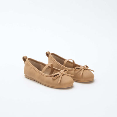 Ballerines en simili à bride BLANC