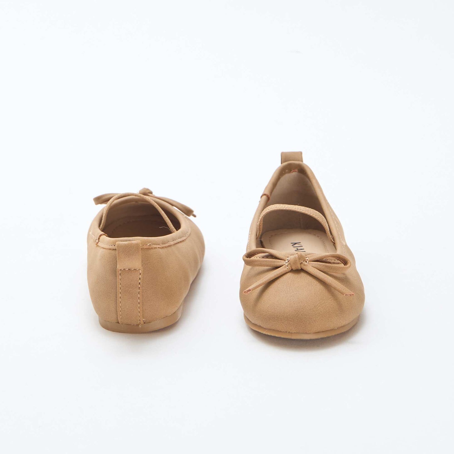 Ballerines en simili à bride BLANC
