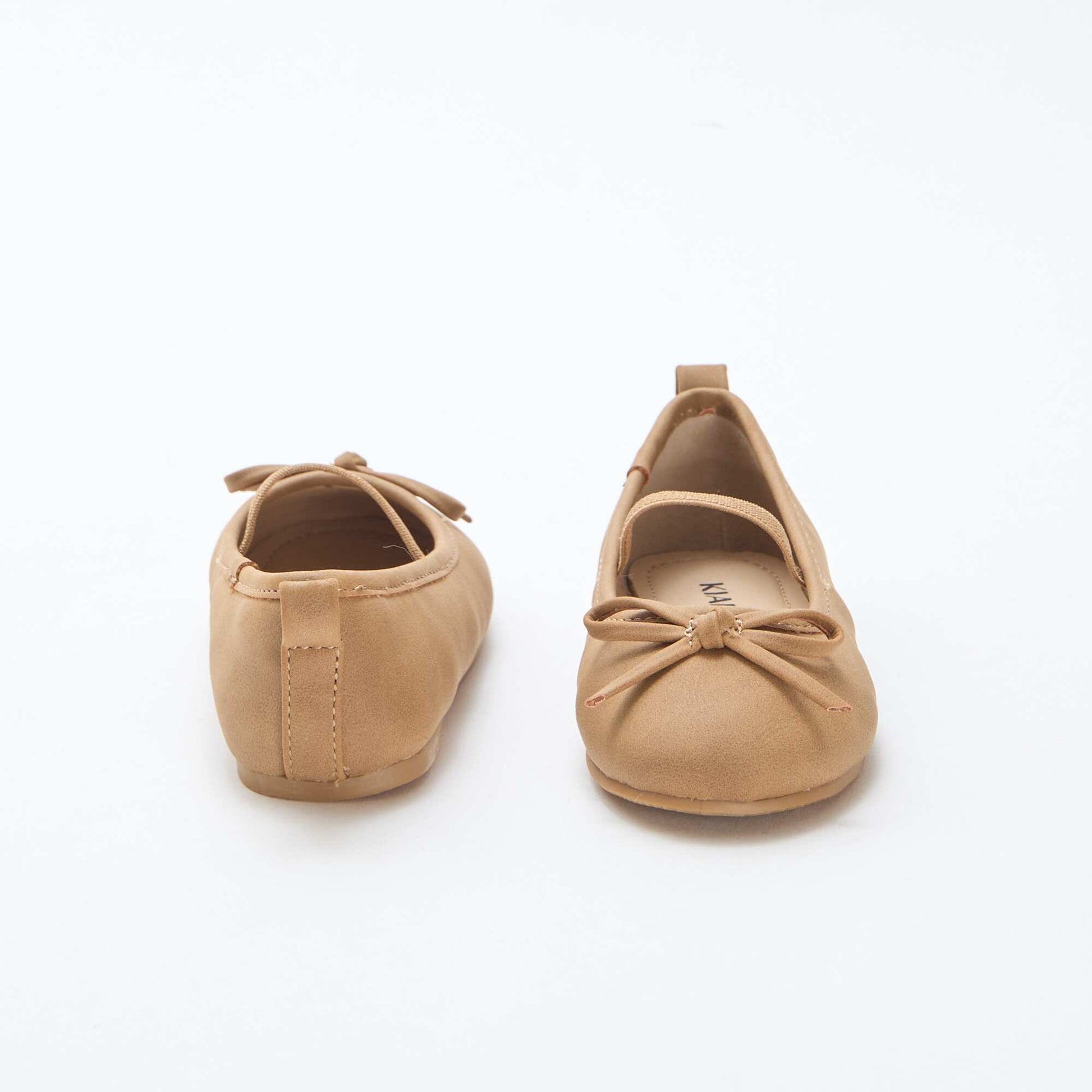 Ballerines en simili à bride BLANC