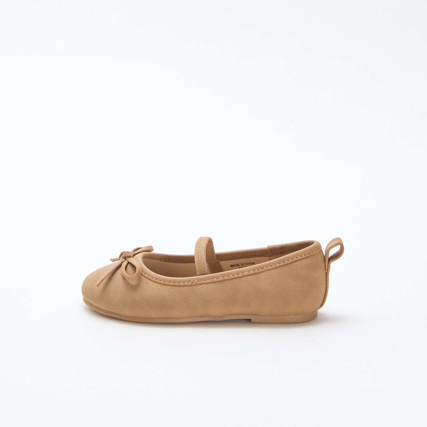 Ballerines en simili à bride BLANC