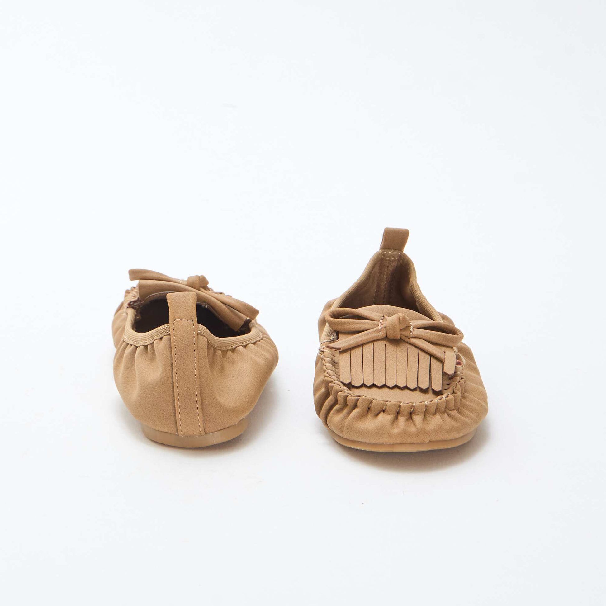 Ballerines à franges BEIGE
