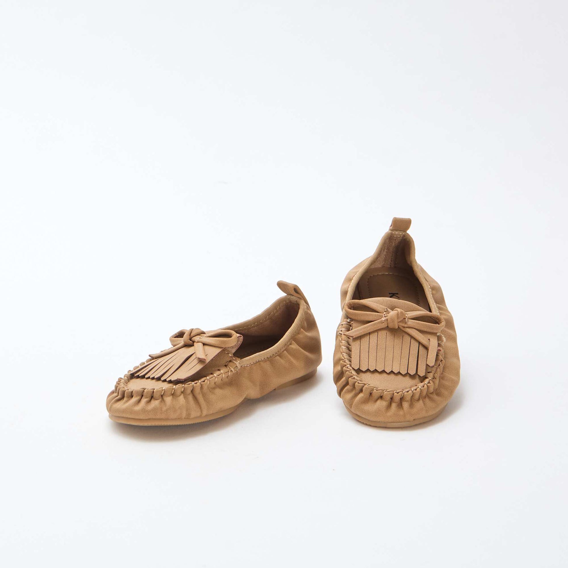 Ballerines à franges BEIGE