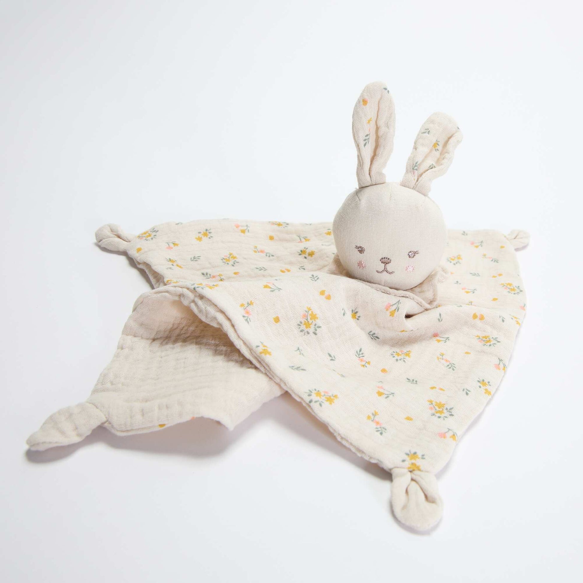 Doudou mouchoir lapin BEIGE