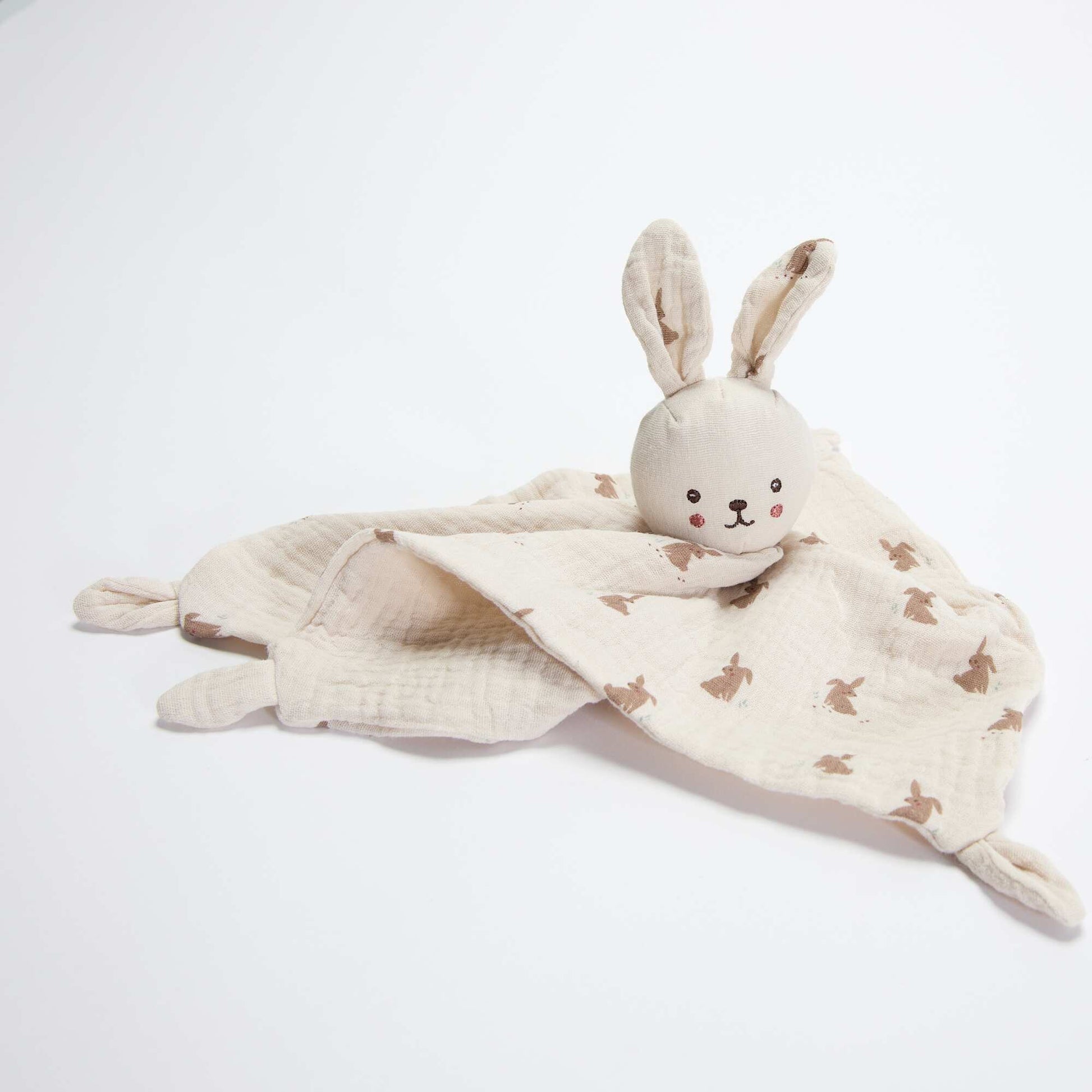 Doudou mouchoir lapin GRIS