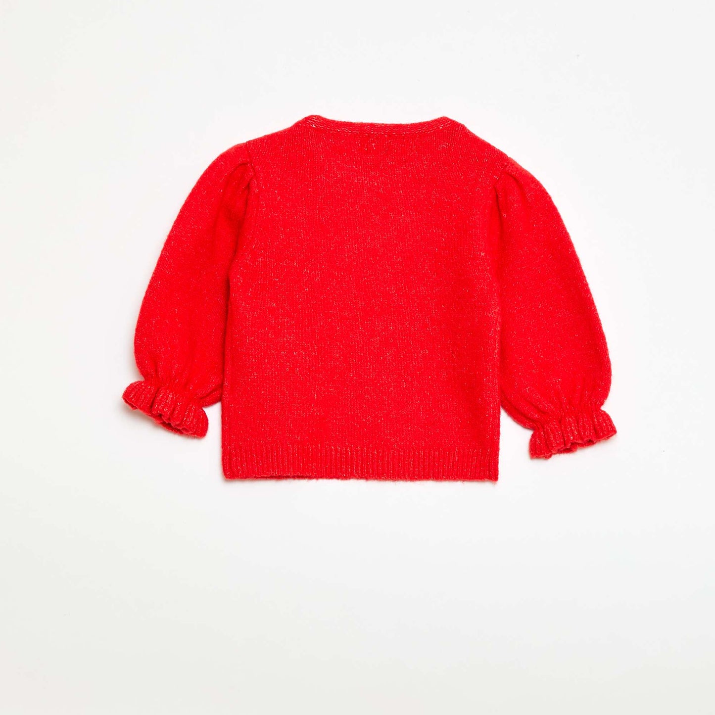 Pull chaud avec manches ballons ROUGE
