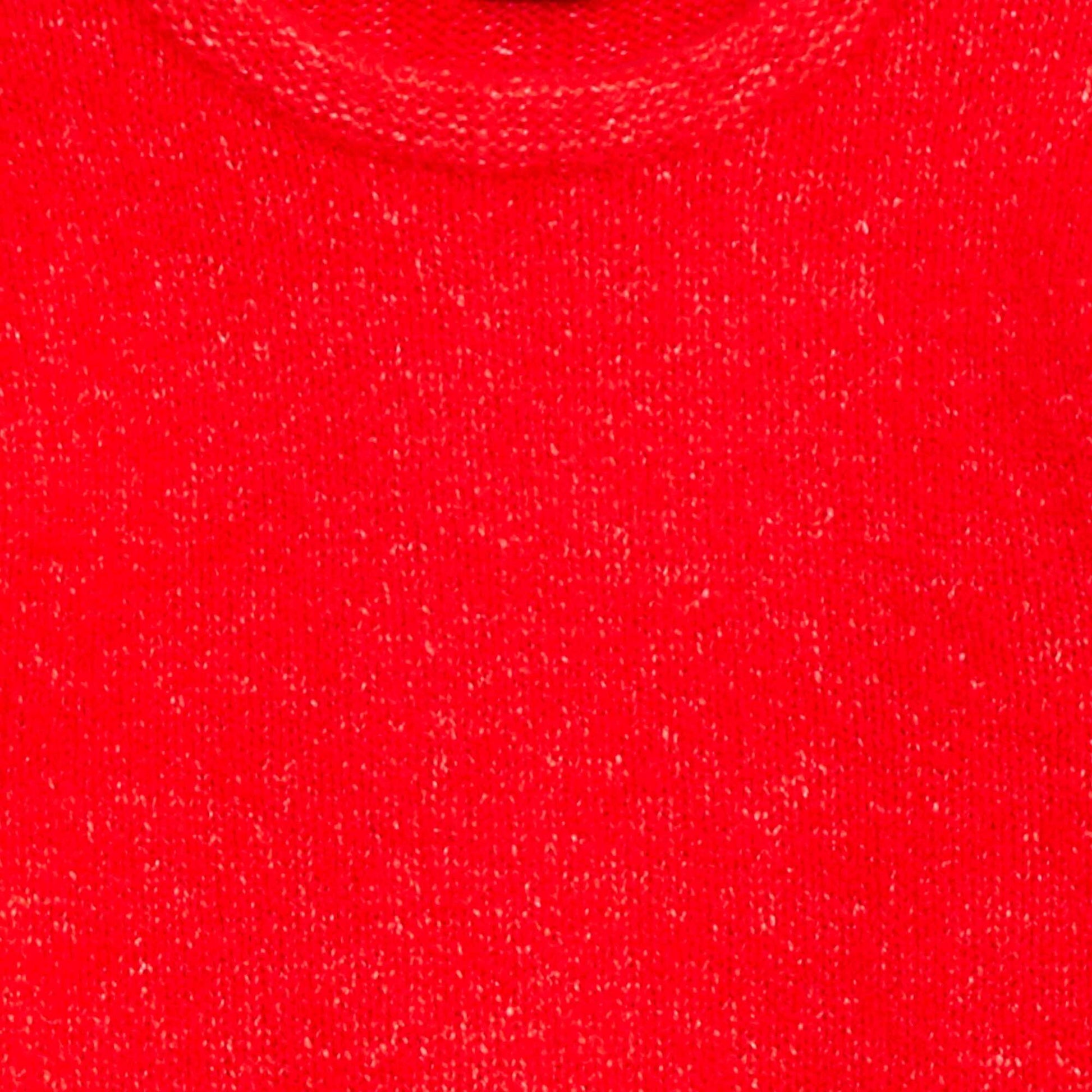 Pull chaud avec manches ballons ROUGE