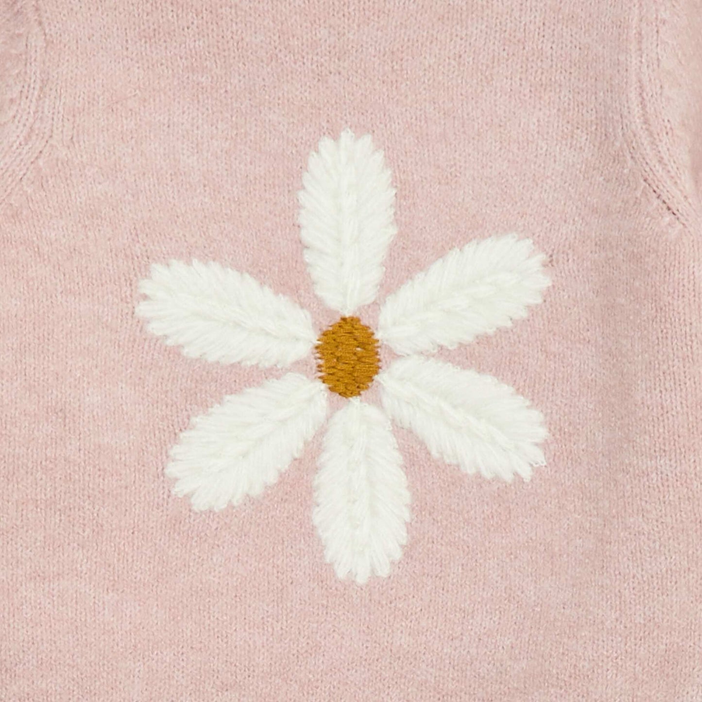 Pull en tricot avec broderie ROSE