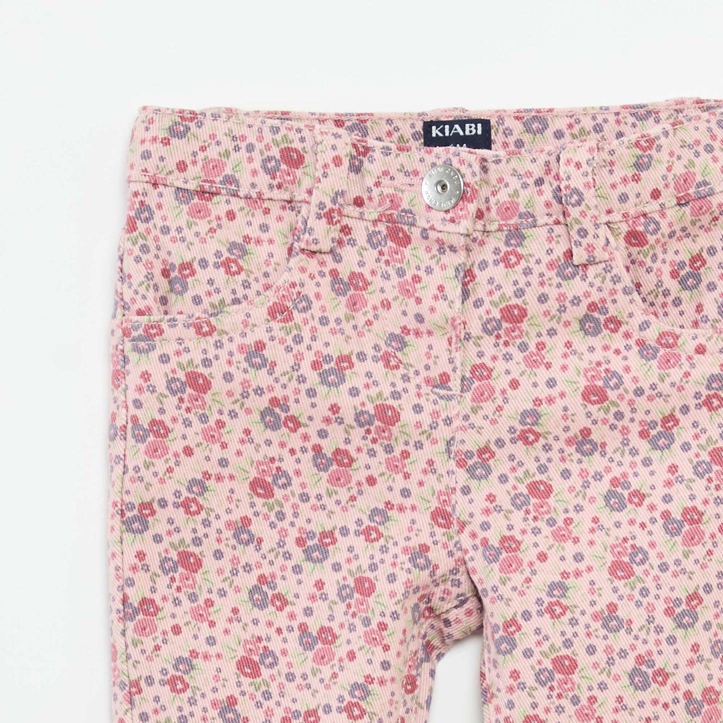 Jean slim à motif floral VIOLET
