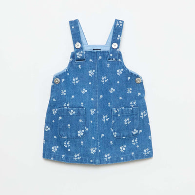 Robe salopette à motif BLEU