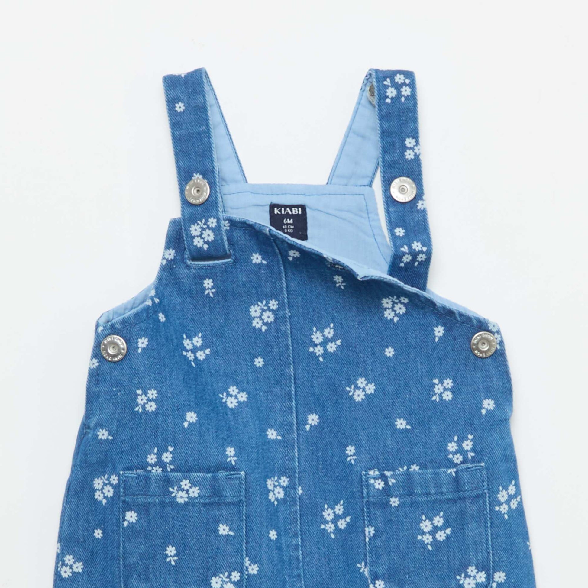 Robe salopette à motif BLEU