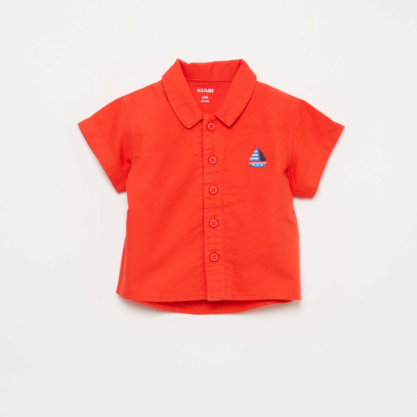 Ensemble chemise + short en coton - 2 pièces ROUGE