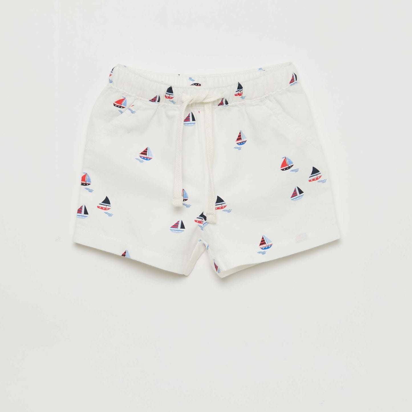 Ensemble chemise + short en coton - 2 pièces BLANC