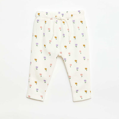 Pantalon jogging à motif BEIGE