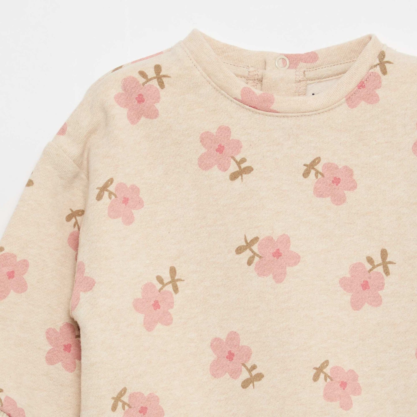 Sweat en molleton à motif BEIGE