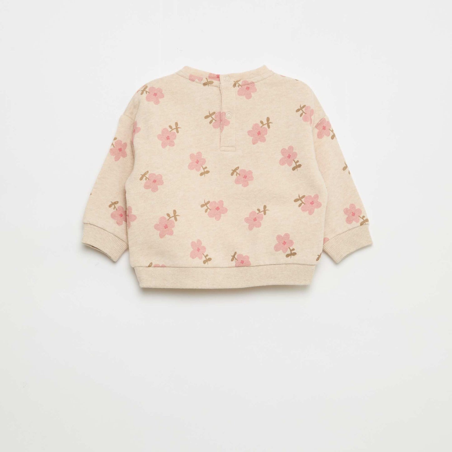 Sweat en molleton à motif BEIGE