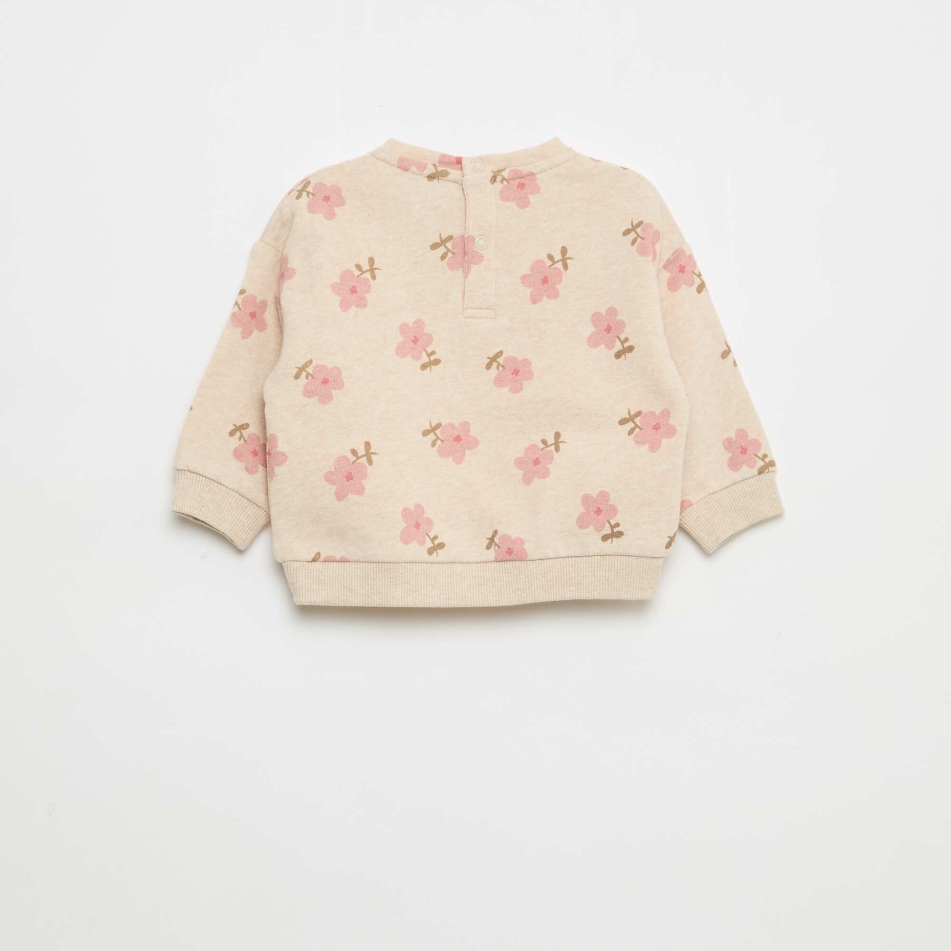 Sweat en molleton à motif BEIGE