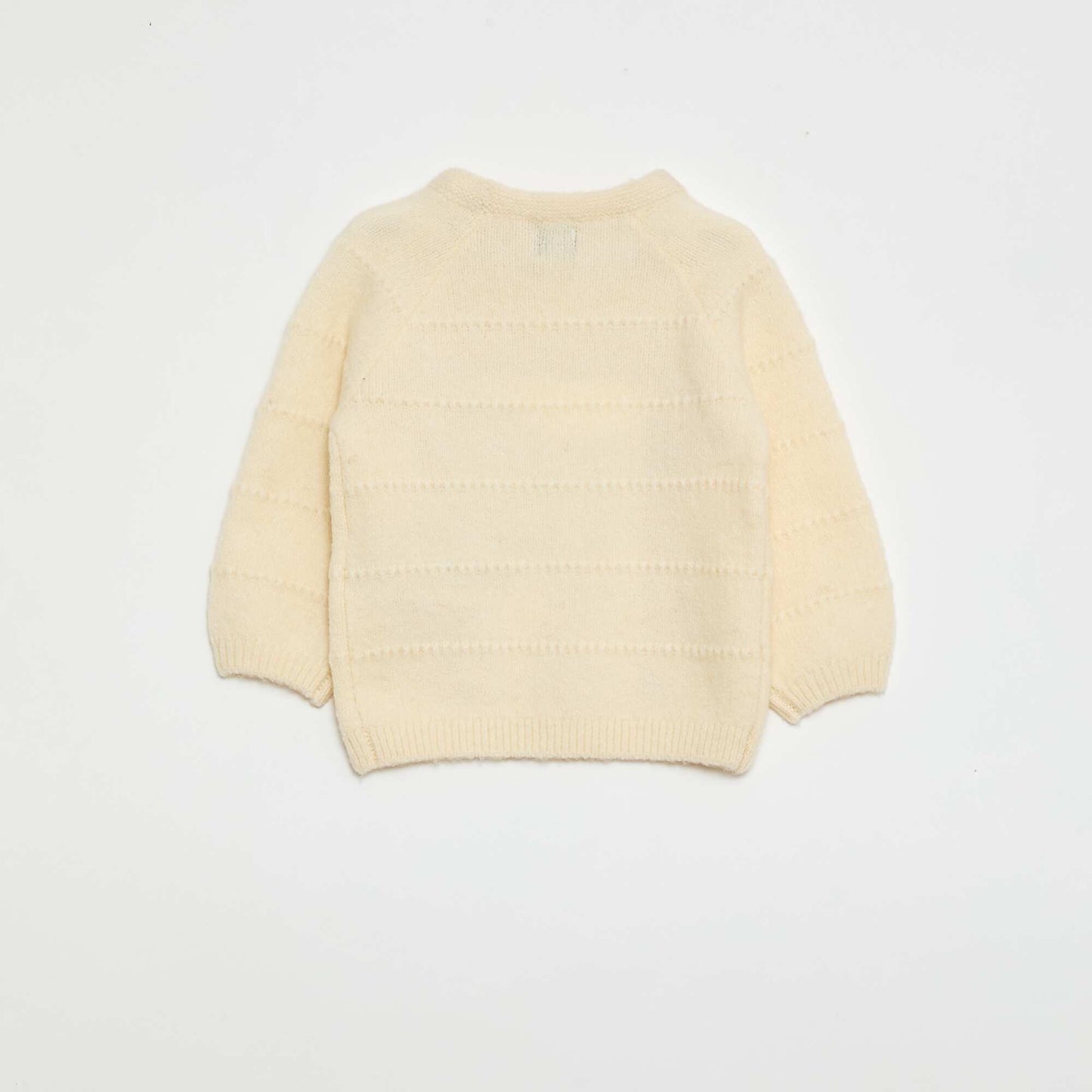 Pull en maille avec broderies BLANC