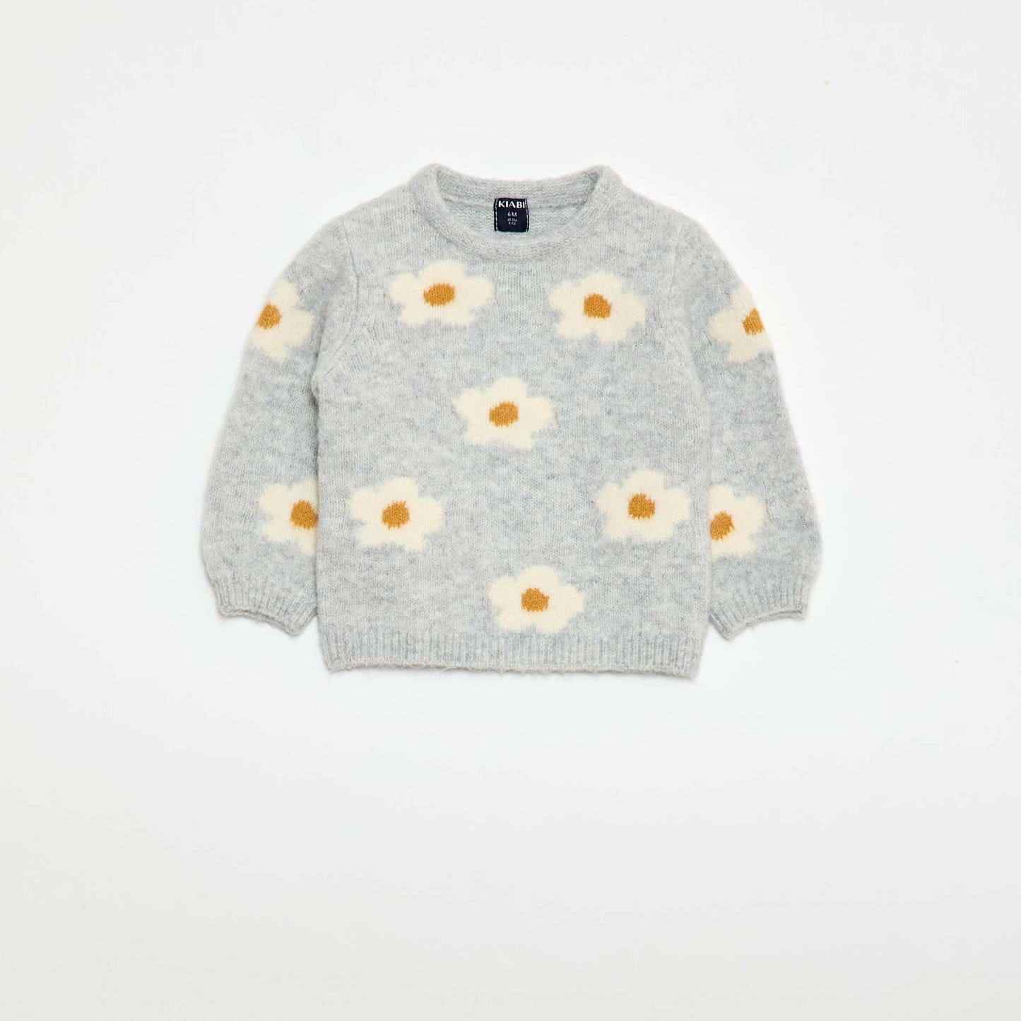 Pull en maille à motif fantaisie GRIS