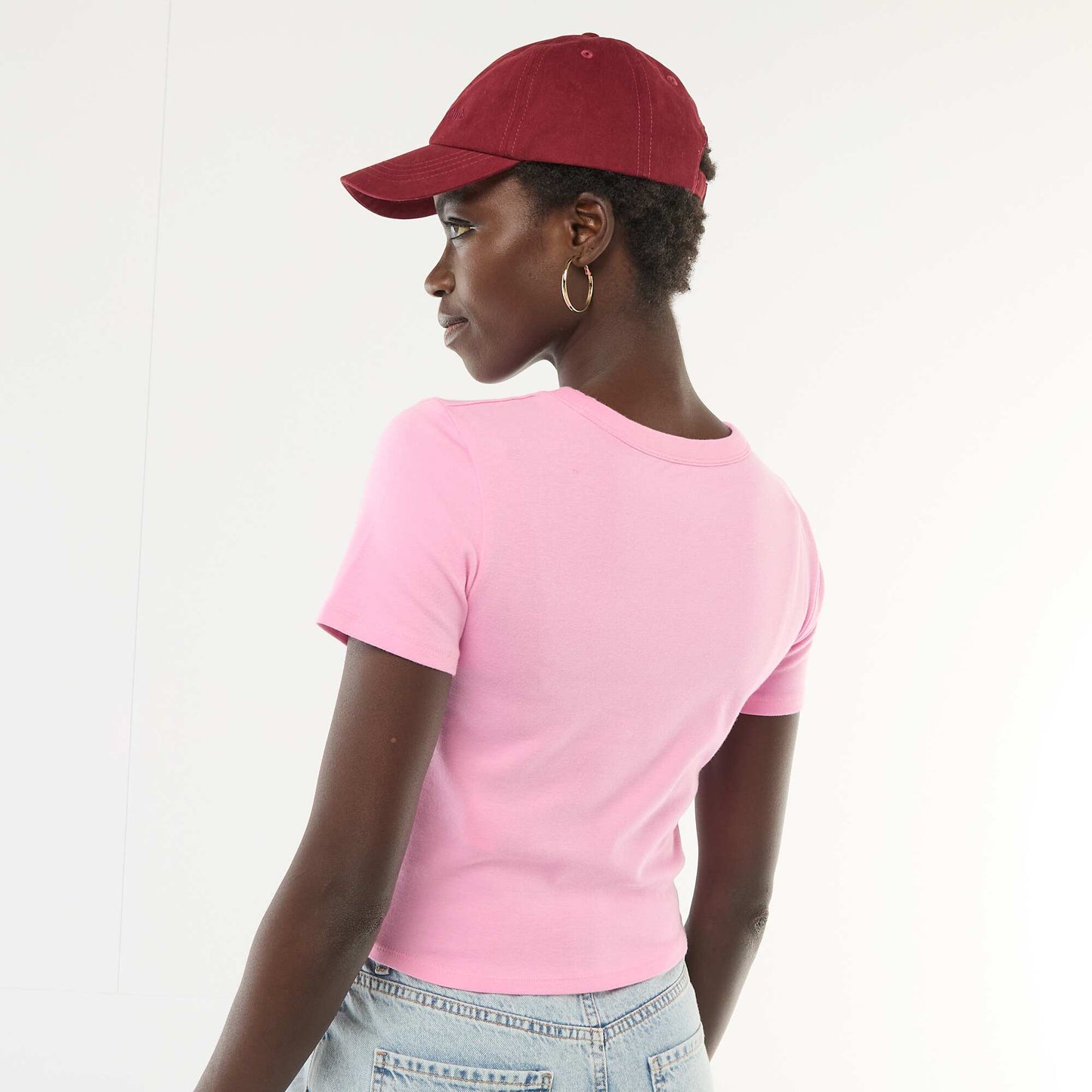 T-shirt imprimé à manches courtes à motif ROSE