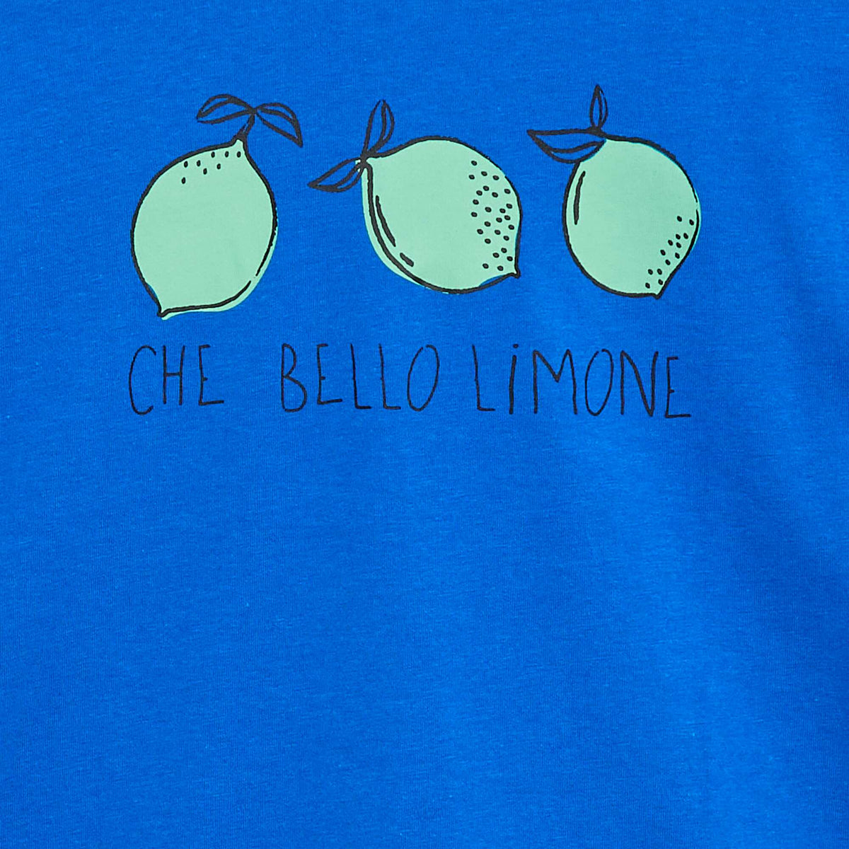 T-shirt imprimé à message BLEU
