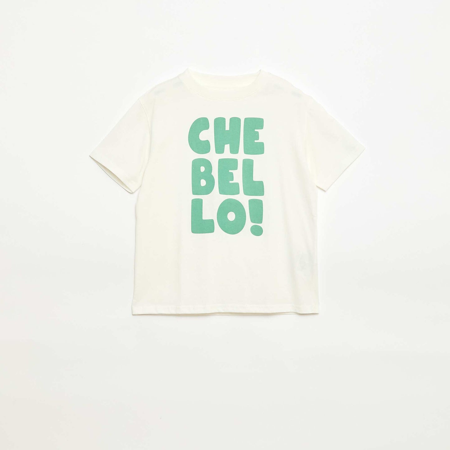 T-shirt imprimé à message BEIGE