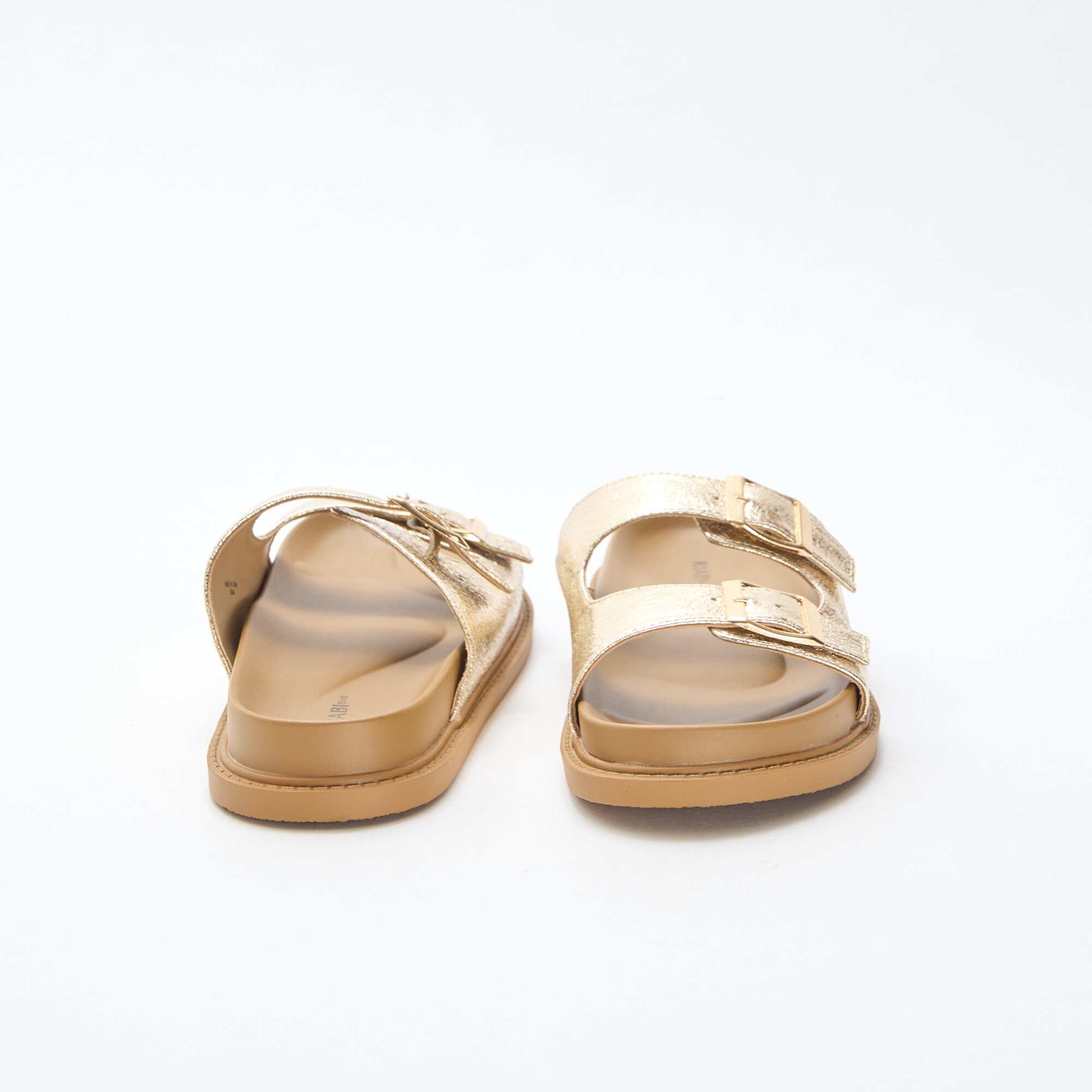 Mules dorées à double bride DORé